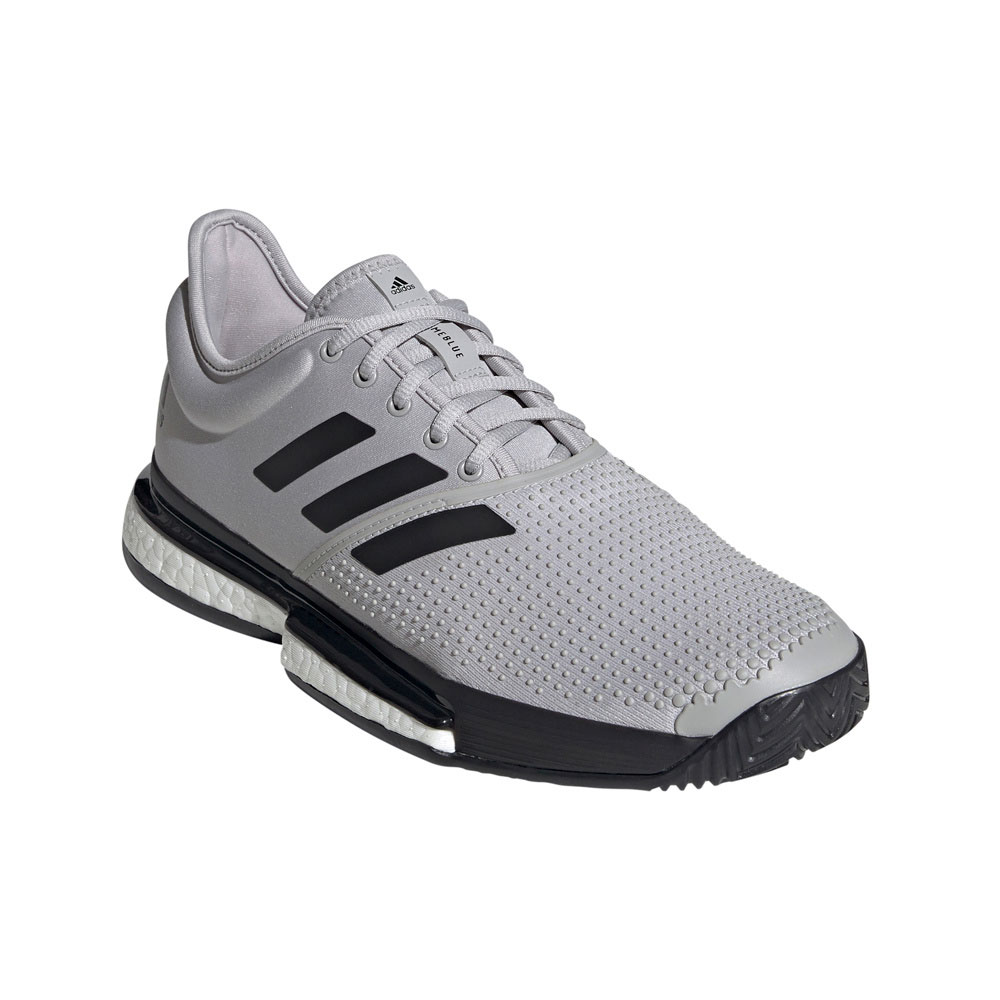 Adidas Sole Court Prime Blue Men's Shoe - Grey Two, Footwear White & Core  Black