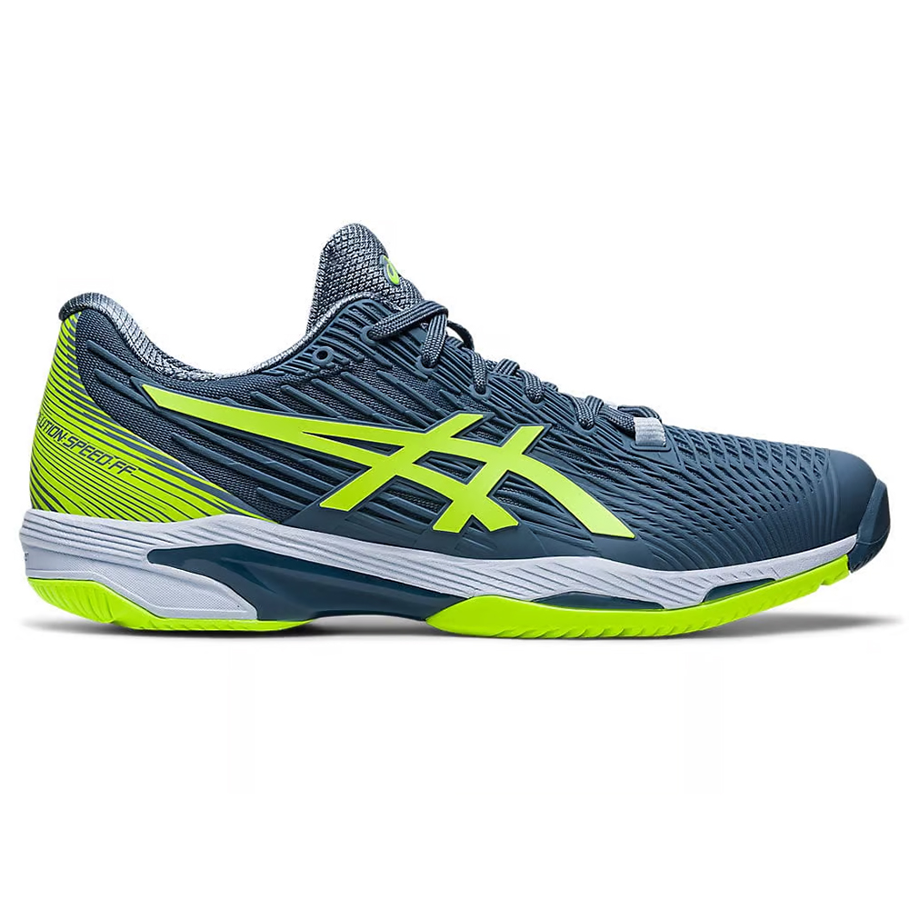 ASICS Solution Speed FF 2 Men s Shoe Steel Blue Hazard Green