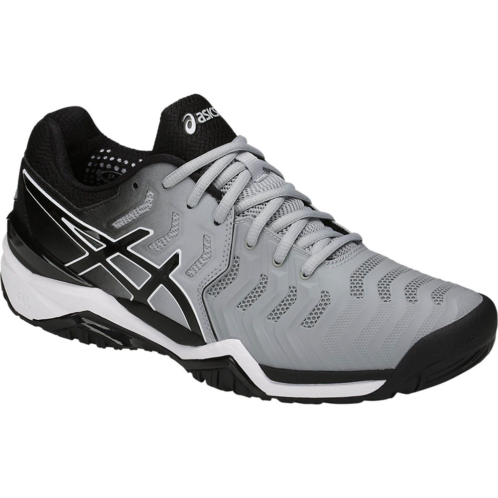 Buy ASICS Gel Resolution 7 Men's Shoe - Mid Grey, Black u0026 White online at  Best Price in India - Tennishub.in