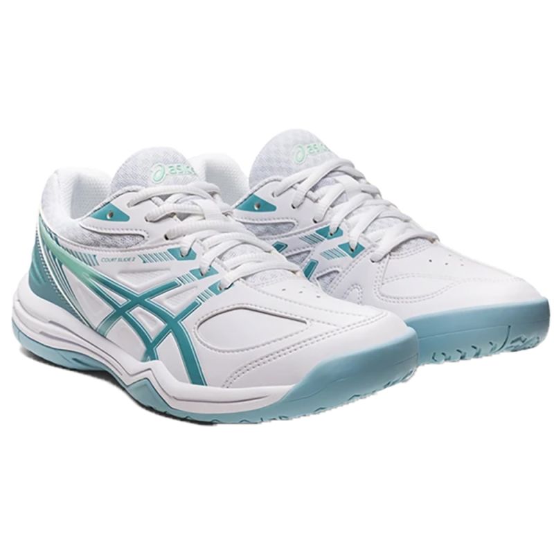 ASICS Court Slide 2 Women s Shoes White Smoke Blue