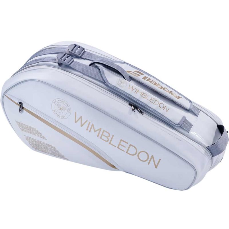 Buy Babolat Pure Wimbledon 6 Racquet Bag White Gold Online