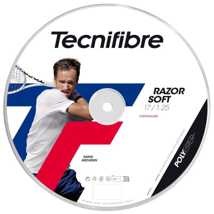 Tecnifibre Razor Soft 17 String Reel (200 m) - Black - 2