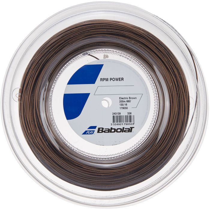 Babolat RPM Power 16 String Reel (200 m) - Electric Brown - 1