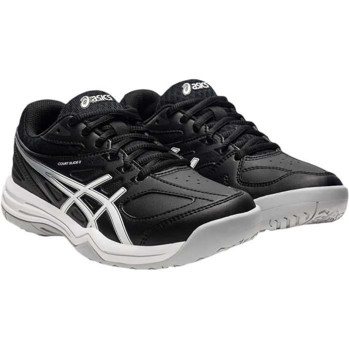 ASICS Court Slide 2 GS Junior Shoe - Black & White - 7