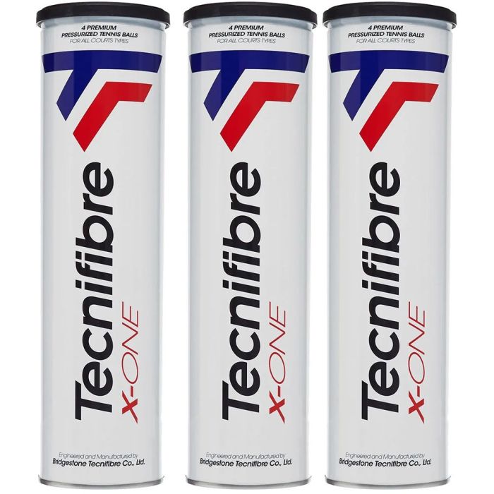 Tecnifibre X-One Balls Dozen (3 Cans of 4-Ball) - 1