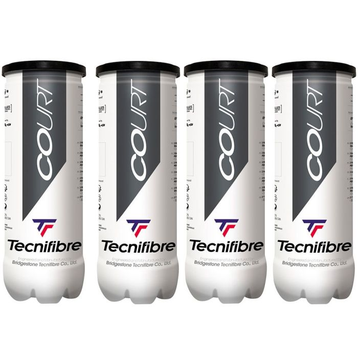 Tecnifibre Court Balls Dozen (4 Cans) - 1