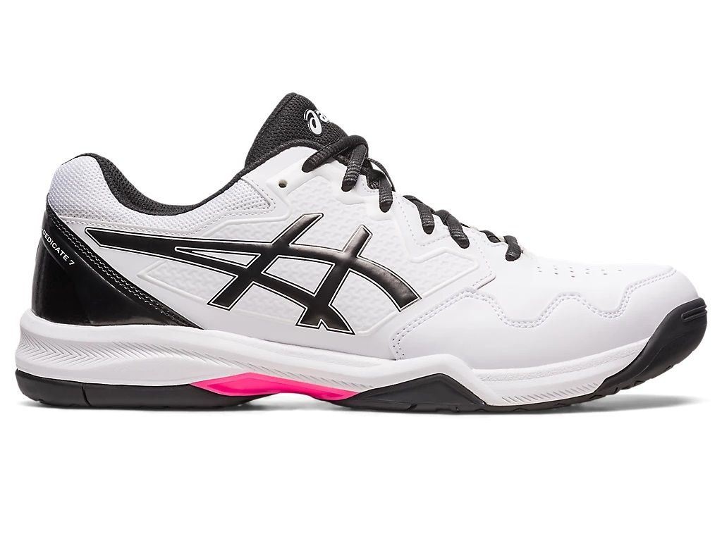 Asics men's gel-dedicate 6 tennis shoes black and silver best sale