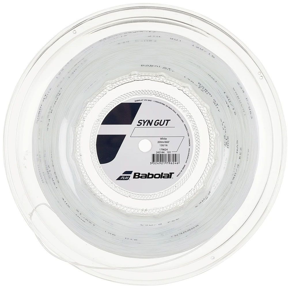 Babolat Synthetic Gut 16 String Reel 200 m White