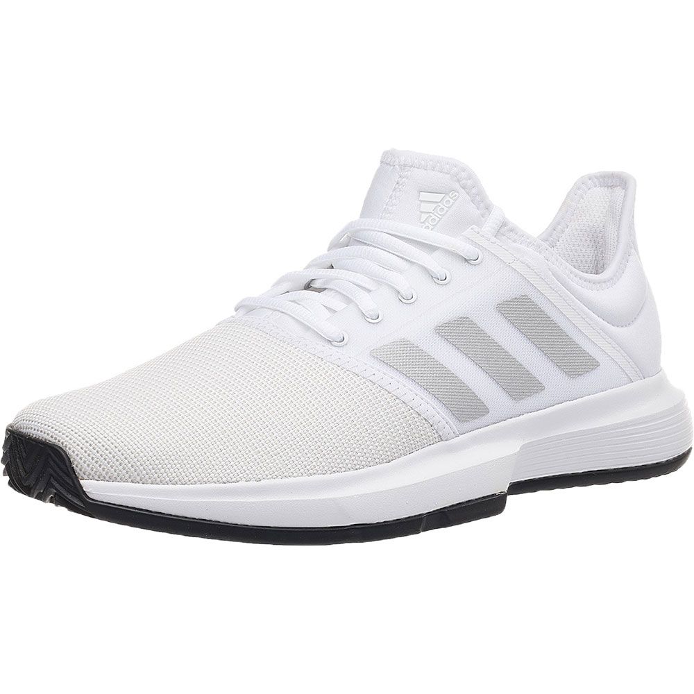 Adidas Women's GameCourt 2 Tennis Shoes, White/Silver/White / 7.5