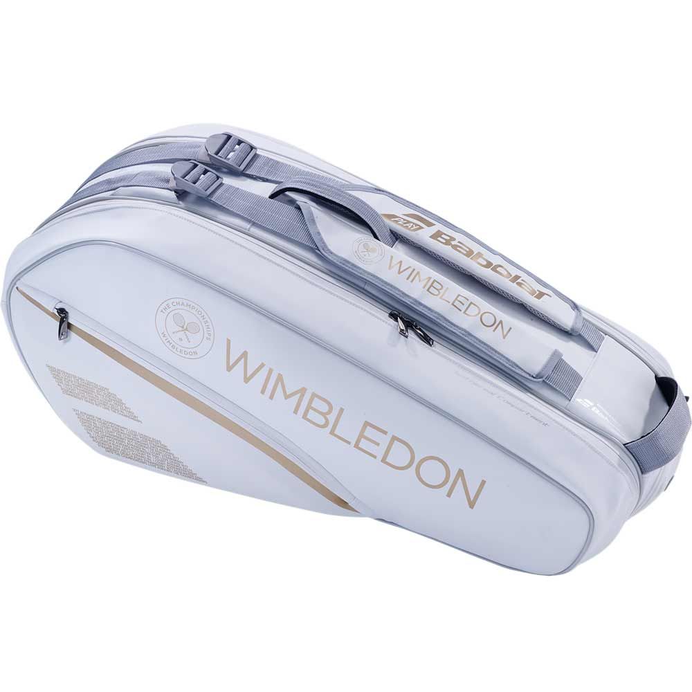 Buy Babolat Pure Wimbledon 6 Racquet Bag White Gold Online at