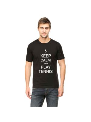 Keep Calm And Play Tennis Men's T-shirt - Black