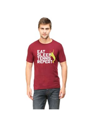 Eat Sleep Tennis Repeat Men's T-Shirt - Red