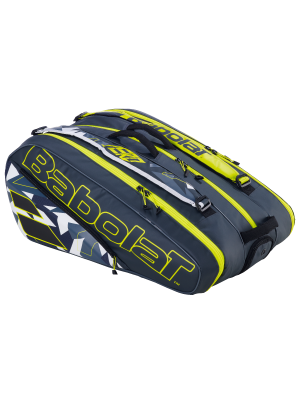 Babolat Pure Aero RH 12 Racquet Bag - Grey, Yellow & White