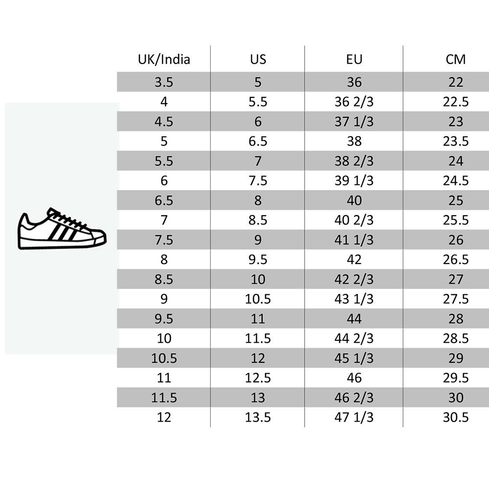 adidas women shoes size chart